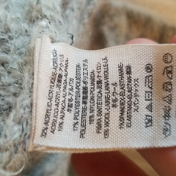 Free People Santa Cruz, Alpaca blend, long, gray open cardigan sweater - Picture 5 of 7